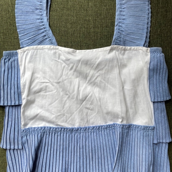 J Crew Blue Layered Tiered Tank Top - Picture 5 of 6